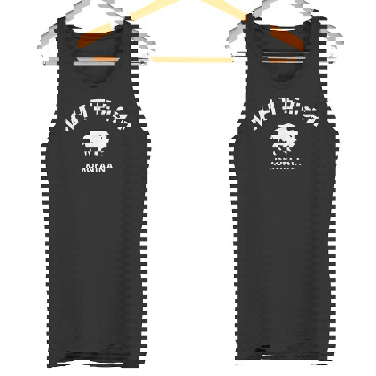 ホワイトフィッシュモンタナバッファロー-ビッグスカイカントリーバイソンアメリカ タンクトップ