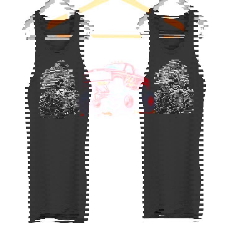 モンスタートラック 幼児用 キッズ レトロ ヴィンテージ モンスタートラック タンクトップ