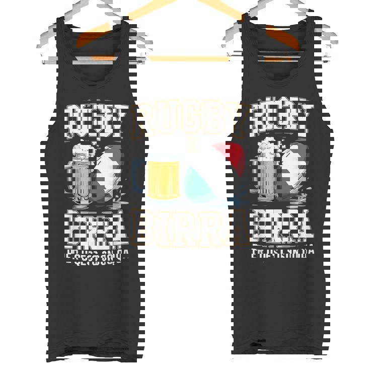 ラグビーとビール だからこそ私はここにいます イタリアのラグビーファン タンクトップ