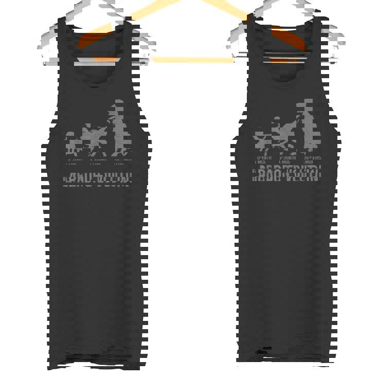 ラブラドールエボリューション おもしろい ラブラドールレトリバー ママ パパ 犬 タンクトップ