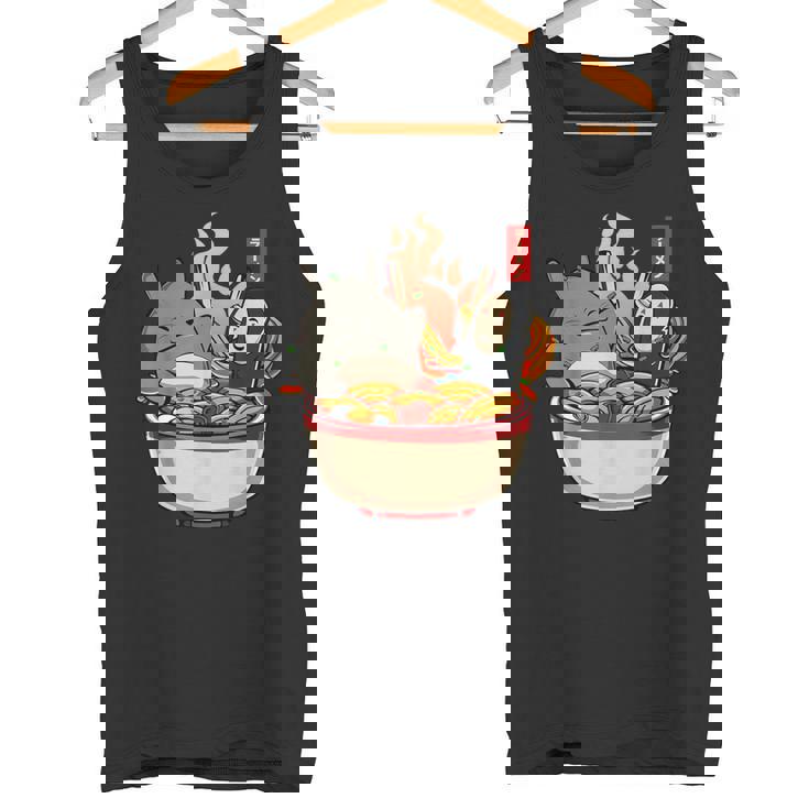 ラーメンプールパーティー かわいい日本アニメヌードルフード タンクトップ