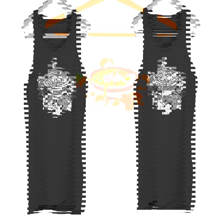 ラーメン寿司キャバリア・キング・チャールズ・スパニエル犬 タンクトップ