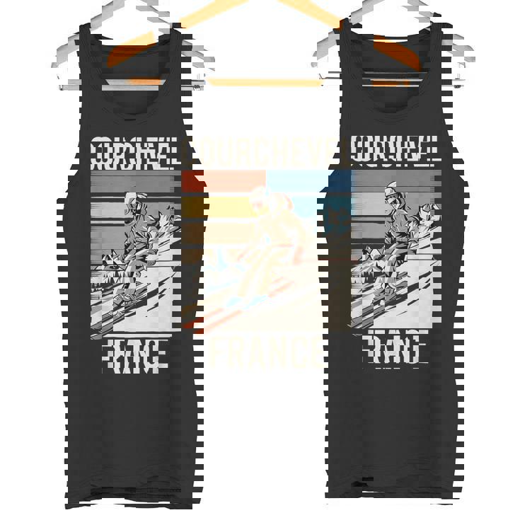 レトロ スキー クールシュベル フランス フランス スキー リゾート 楽しい タンクトップ