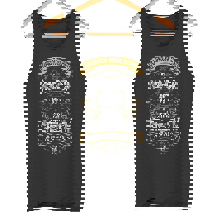 レトロな55歳の誕生日の伝説は1971年3月に誕生しました。 タンクトップ