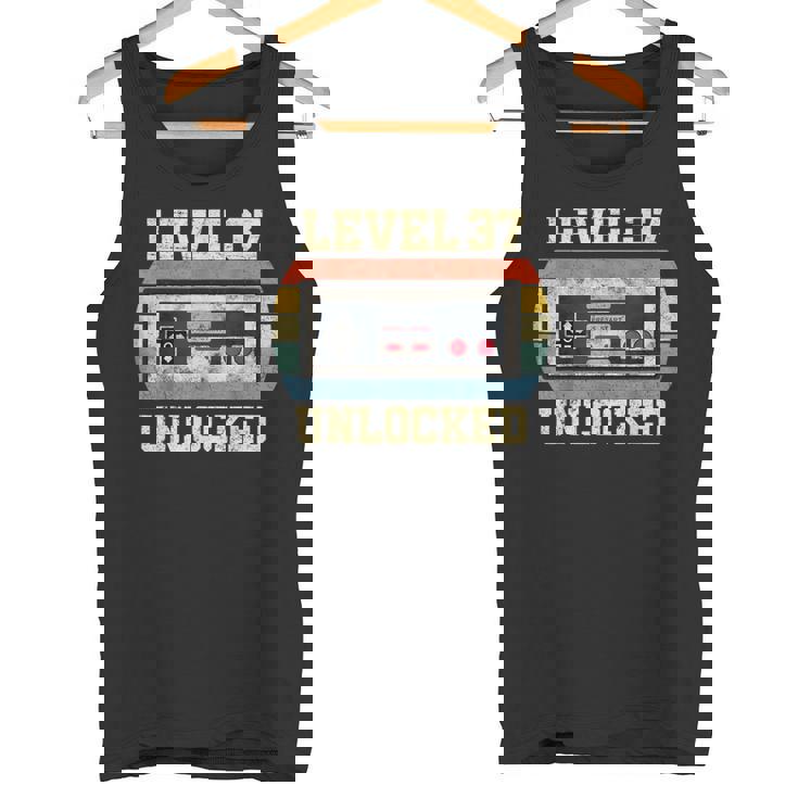 レベル 37 アンロック 37歳 ギフト 面白い ゲーマー 37歳の誕生日 タンクトップ