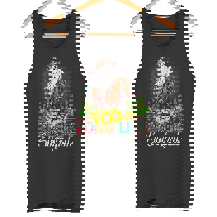 ロングライブ カウグール ウエスタンゴースト 乗馬馬 ハロウィン タンクトップ