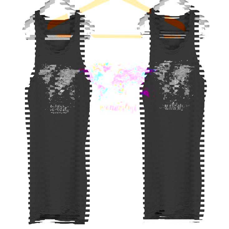 ワンダーラストの世界地図 タンクトップ