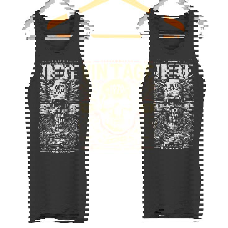 ヴィンテージ 1970 1970年誕生 誕生日 スカル バイカー バイク タンクトップ