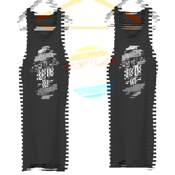 ヴィンテージ バートン オハイオ州サンセットお土産プリント タンクトップ