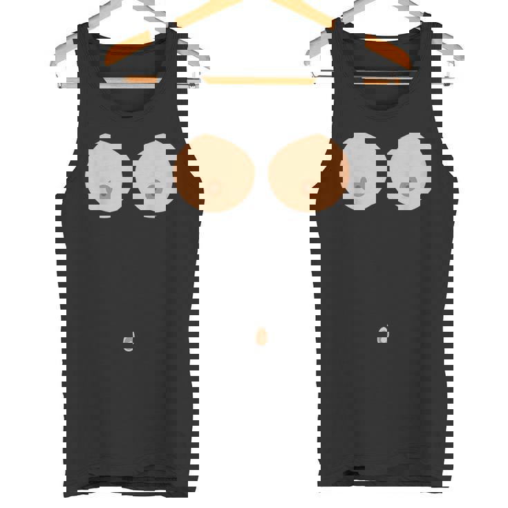 乳首おへそボタン おっぱい 面白いコスチューム タンクトップ