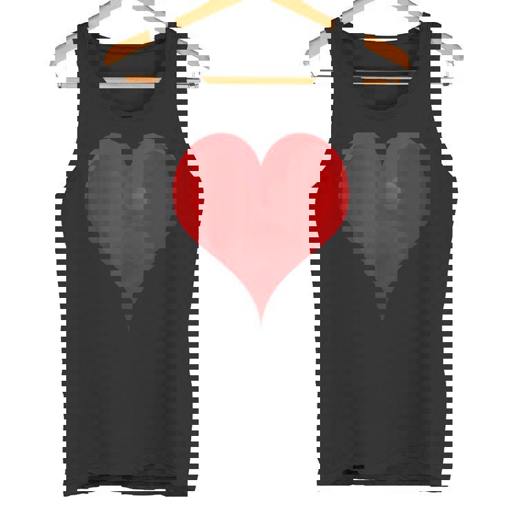 大きな赤いハート タンクトップ