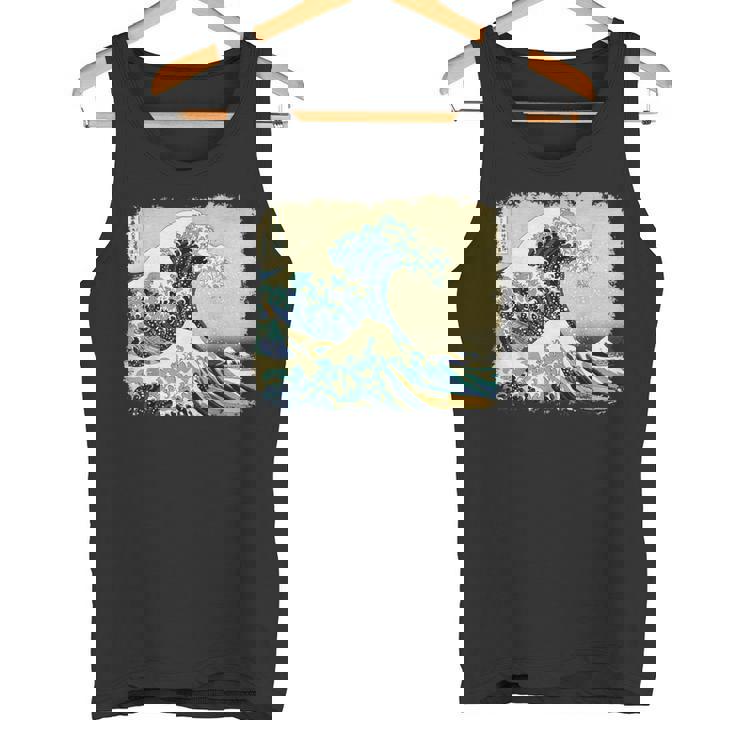 大波 北斎 名画 レトロ タンクトップ