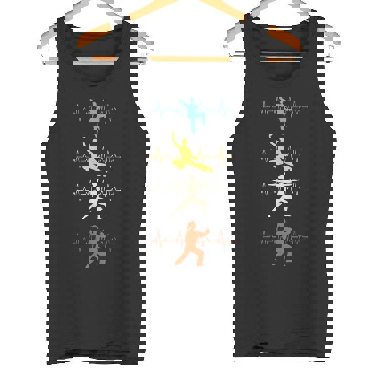 太極拳 マーシャルアート シャドウボクシング ハートビート タンクトップ