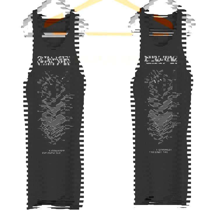 太陽光発電特許プリント太陽光発電セル青写真図 タンクトップ