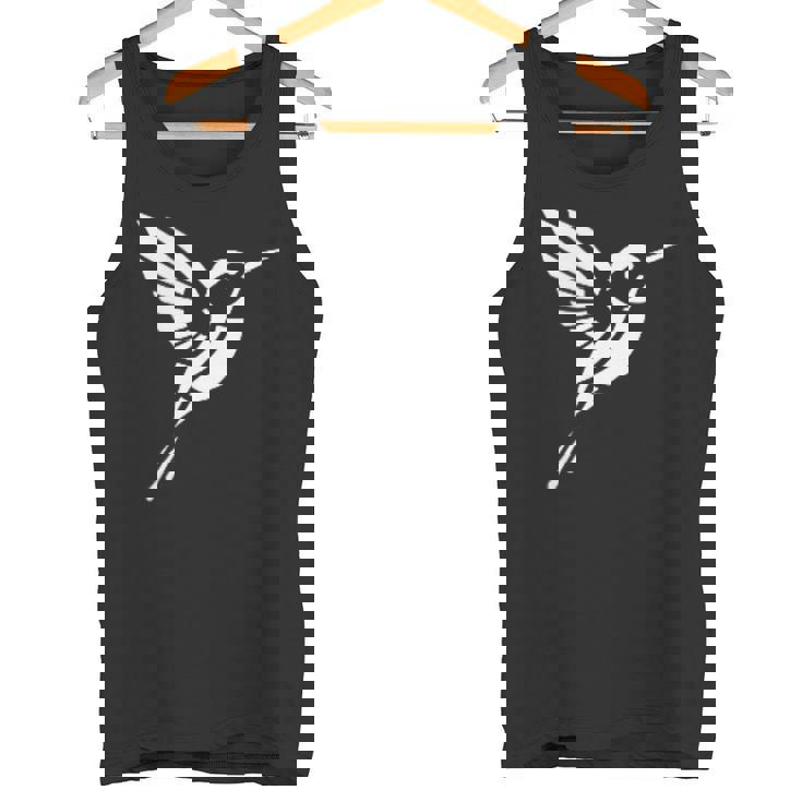 小さなシンプルなミニマリストかわいいハチドリ鳥ハチドリ タンクトップ