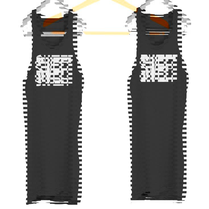 巨大な文字に甘いという言葉を込めて タンクトップ