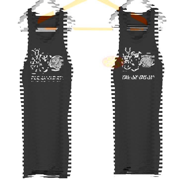 平和 愛 麻婆豆腐 レトロ 麻婆豆腐好き 食べ物好き タンクトップ