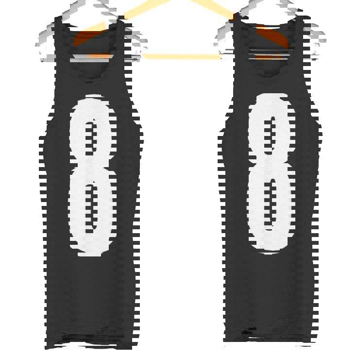 数字 8 数字 8 プレーン 白 数字 タンクトップ