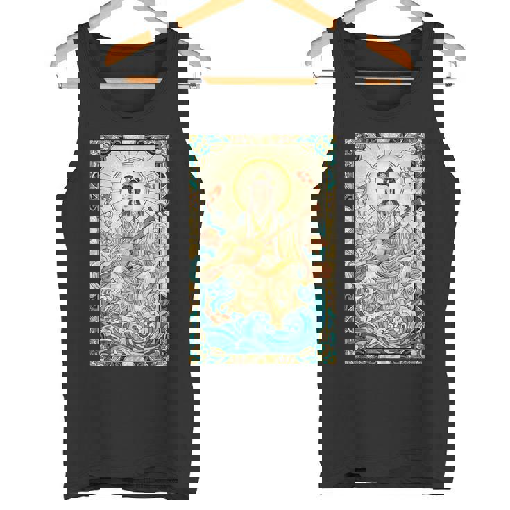 日本神話 音楽 女神弁財天 ステンドグラス タンクトップ