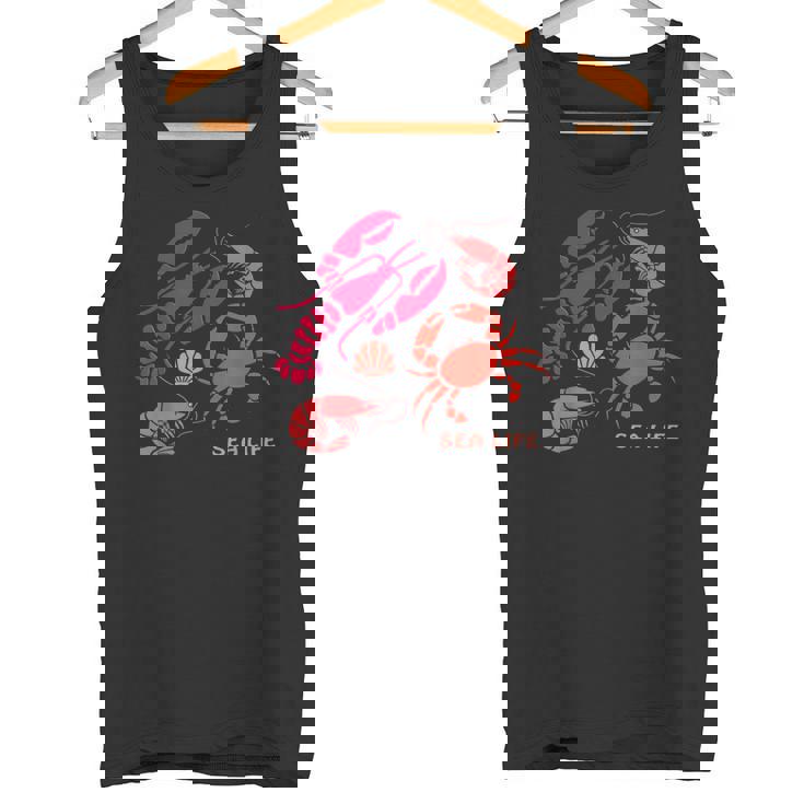 海洋生物、ロブスター、カニ、エビ、カミ、海洋、シーフード タンクトップ