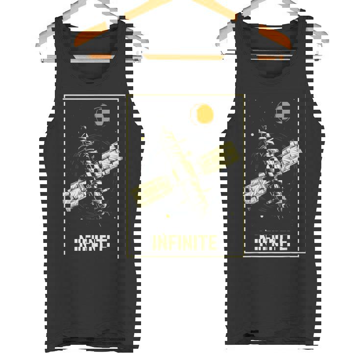 無限宇宙ステーション 衛星 宇宙 ヴィンテージ レトロ コスモス Infinitepacetationtar タンクトップ