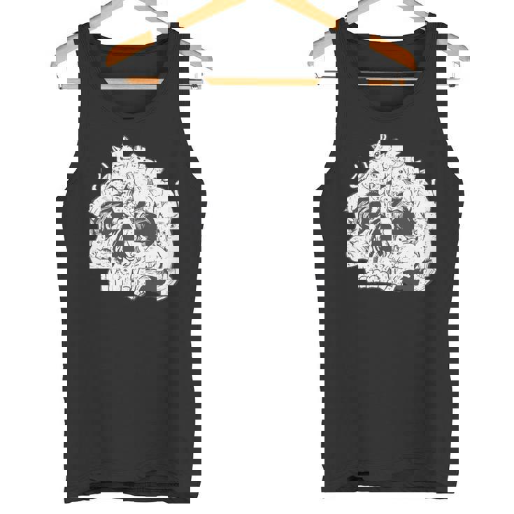 猫 ガイコツ メンズ おもしろ かわいい ネコ 面白いtシャツ 動物 メンズ レディース にゃんこ ネタ 服 長袖tシャツ タンクトップ