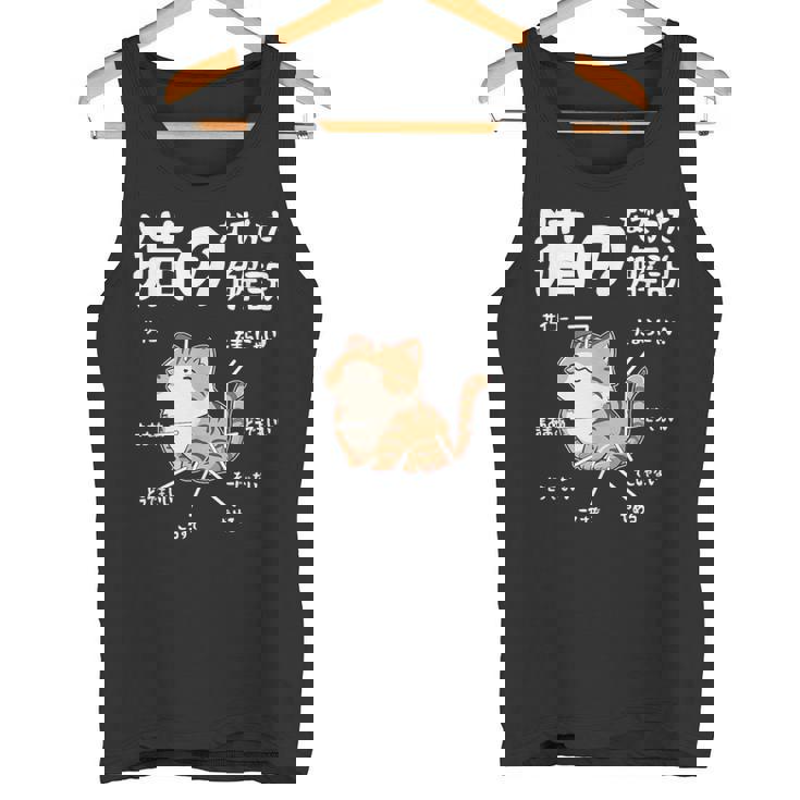 猫のなでかた解説 おもしろ 猫好き アイデア ギフト サプライズ にゃんこ おもしろ タンクトップ