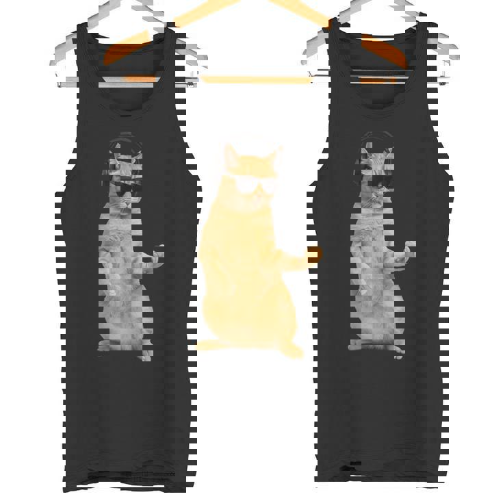 猫エアギター タンクトップ