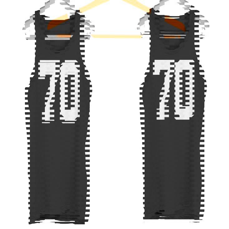 番号70 背面 スポーツチームジャージ番号 タンクトップ