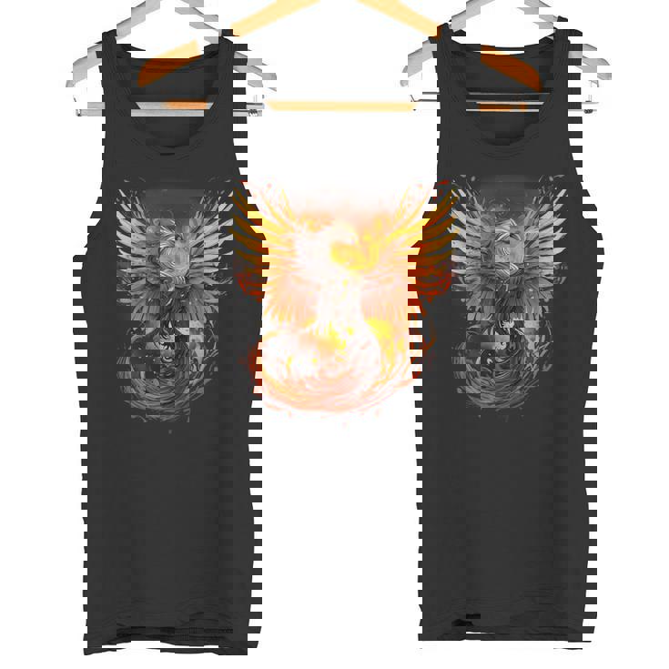神話の鳥 若返り 不死鳥 芸術作品 ファイヤーバード リボーン タンクトップ