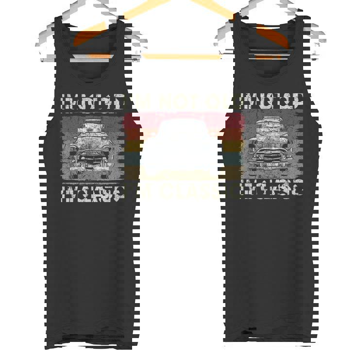 私は年をとっていない私はクラシックで面白い車好きの男性お父さんパパおじいちゃん タンクトップ