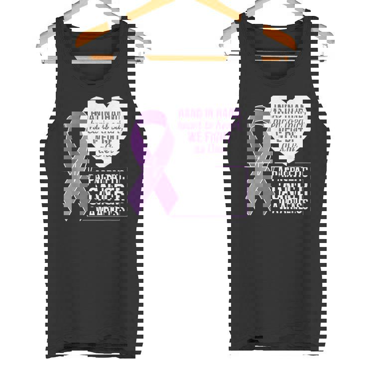 膵臓がん啓発 ハートトゥハート パープルリボン タンクトップ