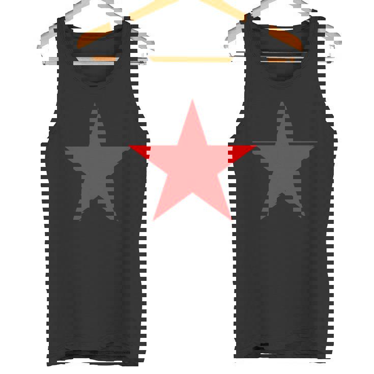 複数の色の赤い星 長袖tシャツ タンクトップ