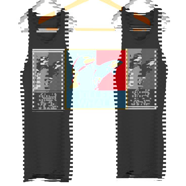 面白tシャツ 海 シャチ おもしろ かわいい グッズ 服 ネタ メンズ オリジナル 夏 生き物 レトロ タンクトップ