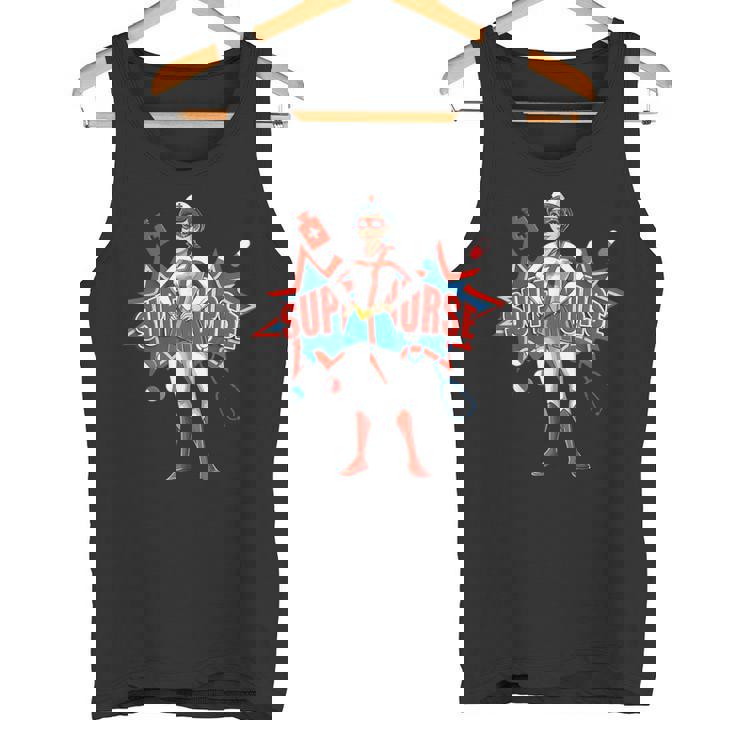 面白い看護師スーパーヒーロー面白い看護 タンクトップ