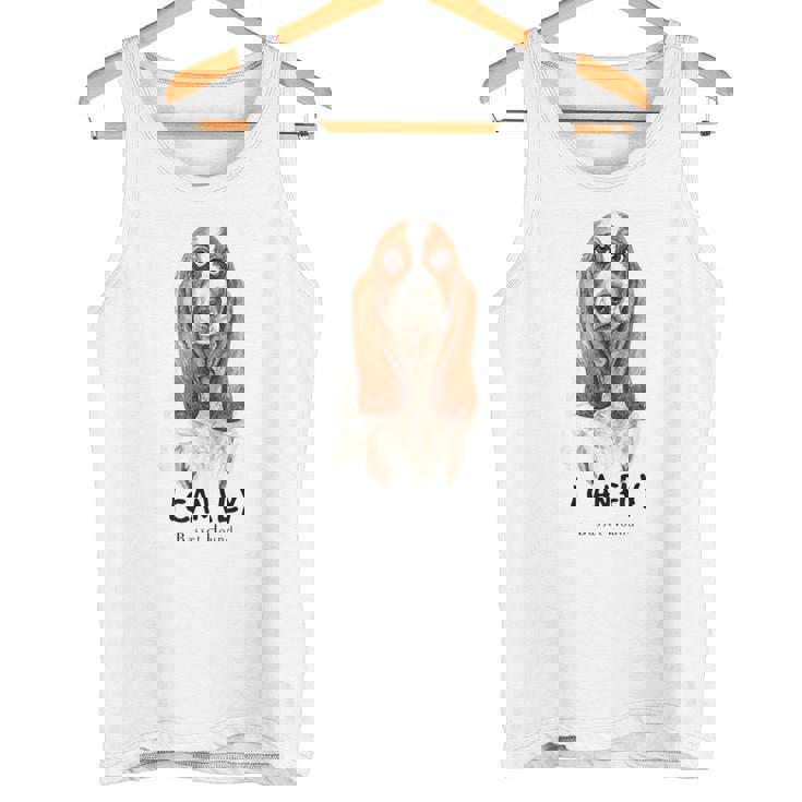 I Can Fly バセットハウンド タンクトップ