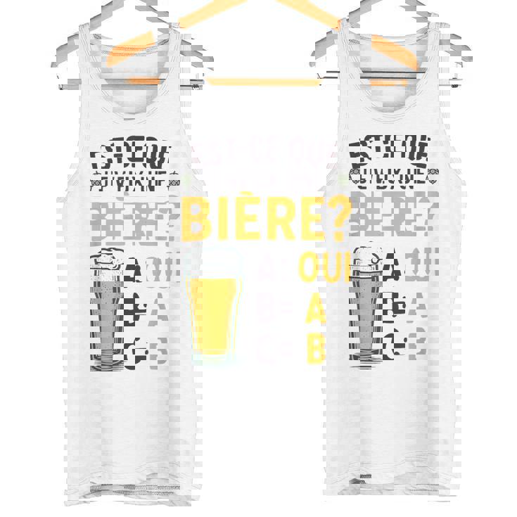 Est-Ce Que Jeeux Une Bière Blague Beauf Alcool Humour Débardeur e