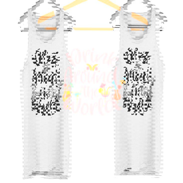 Family Drinking Around The World チェックリスト パスポート タンクトップ