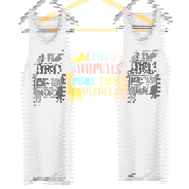 Me Gustan Los Animales Más Que Las Personas Que Amo A Los Amantes Del Bienestar Animal Camiseta sin mangas