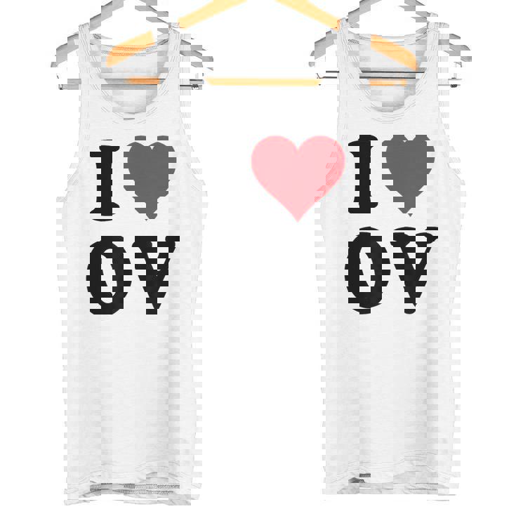 I Heart Ov Initials I Love OV First And Last Name O タンクトップ