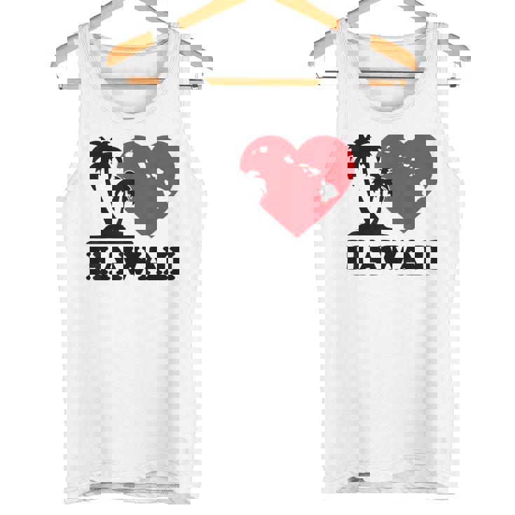 I Love Hawaii ハワイアンハートパーム レディース メンズ ボーイズ ガールズ タンクトップ