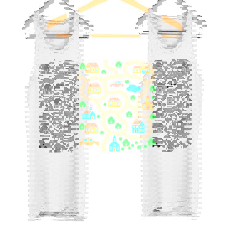 Play Cars On Dad's Back Mat Road Car Race Track Festa Del Papà Canotta