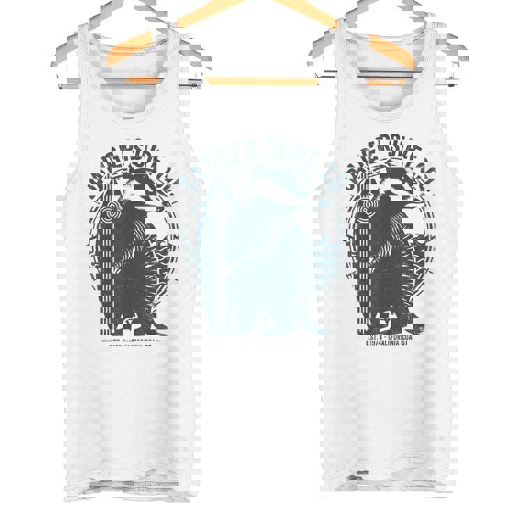 Vintage Badgerurf Co レトロ サーフィン カリフォルニアアート タンクトップ