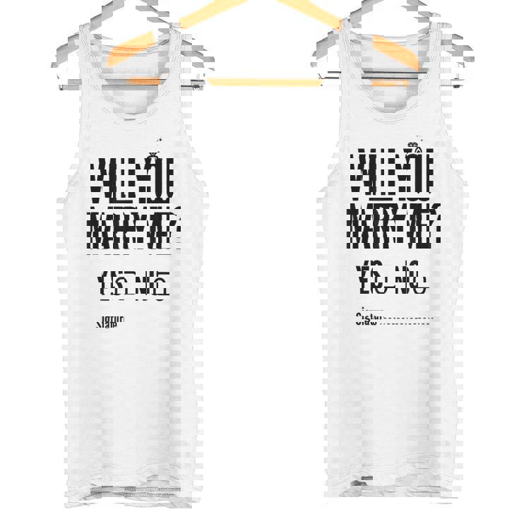 Will You Marry Me Wedding おもしろプロポーズ タンクトップ