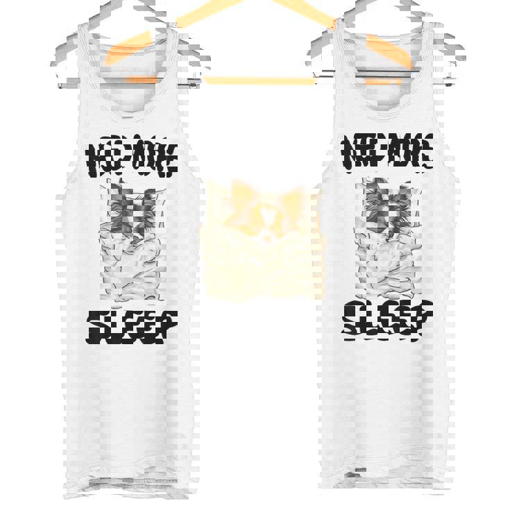 かわいいパピヨンドッグは睡眠パジャマナイトガウンが必要です タンクトップ