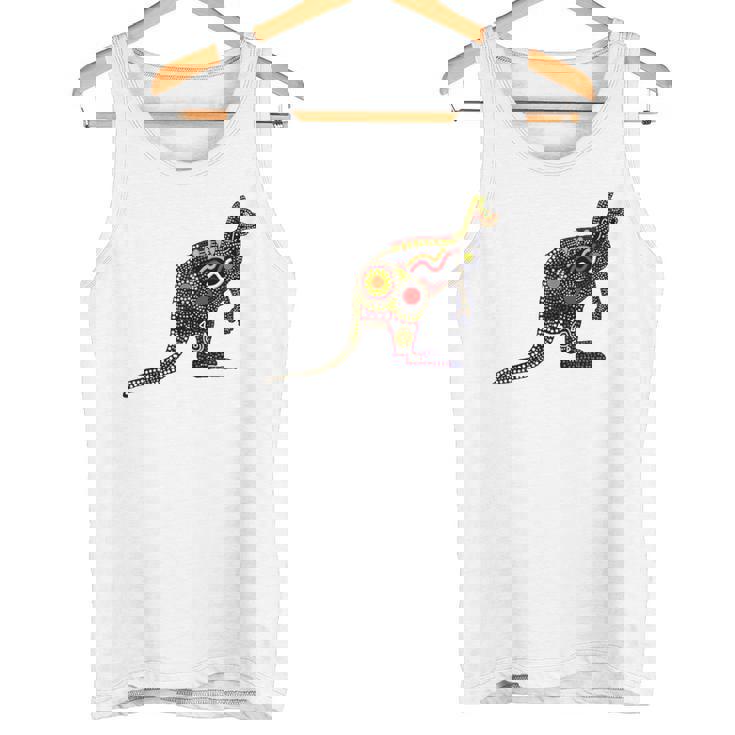 アボリジニアート カンガルー。 タンクトップ