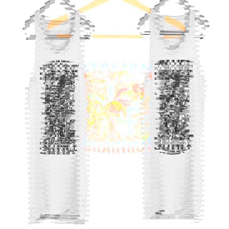 イタリアンブレインロットファニーイタリアンブレインロットミーム タンクトップ