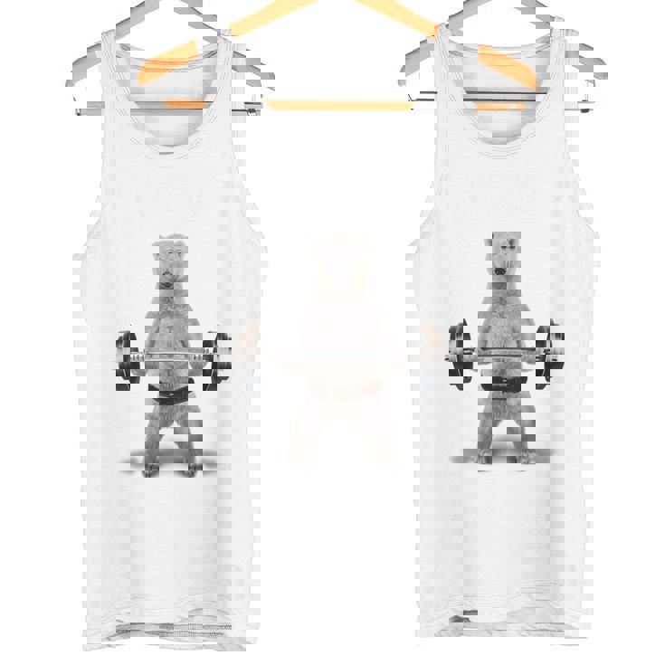 ウェイトリフティング 筋トレ バーベル やる気がないなら家に帰れ 白熊 しろくま タンクトップ