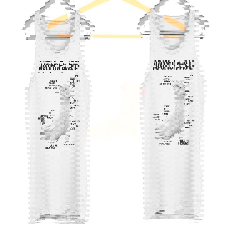 ウエスト・ハイランド・ホワイト・テリア犬の子犬ウェスティの解剖学 タンクトップ