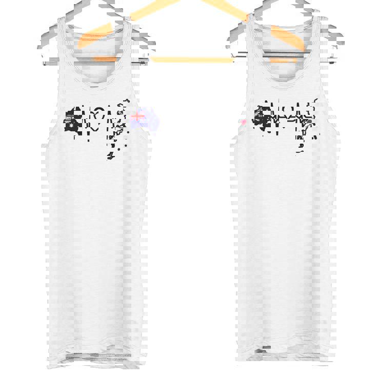 オーストラリア 日本 ハートビート オーストラリア 日本国旗 タンクトップ